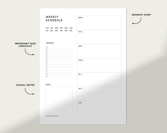 Weekly Planner Schedule