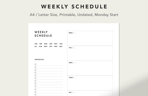 Weekly Planner Schedule